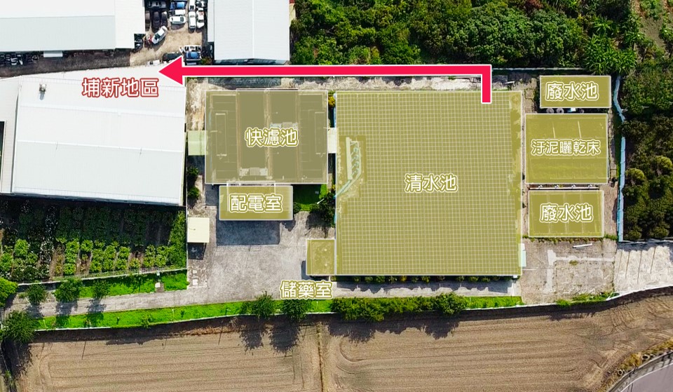 民國時代彰化地區公共給水北斗系統埔心淨水場淨水流程