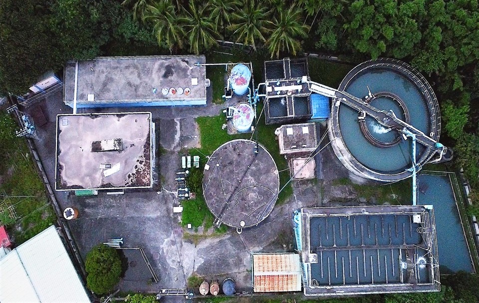 民國時代南投地區公共給水國姓系統大旗尾淨水場平面圖