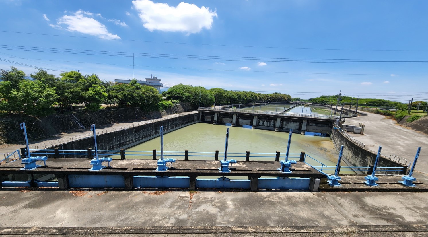 民國時代雲林地區公共給水系統林內分水工林內二號水門進水口前方之沉砂池