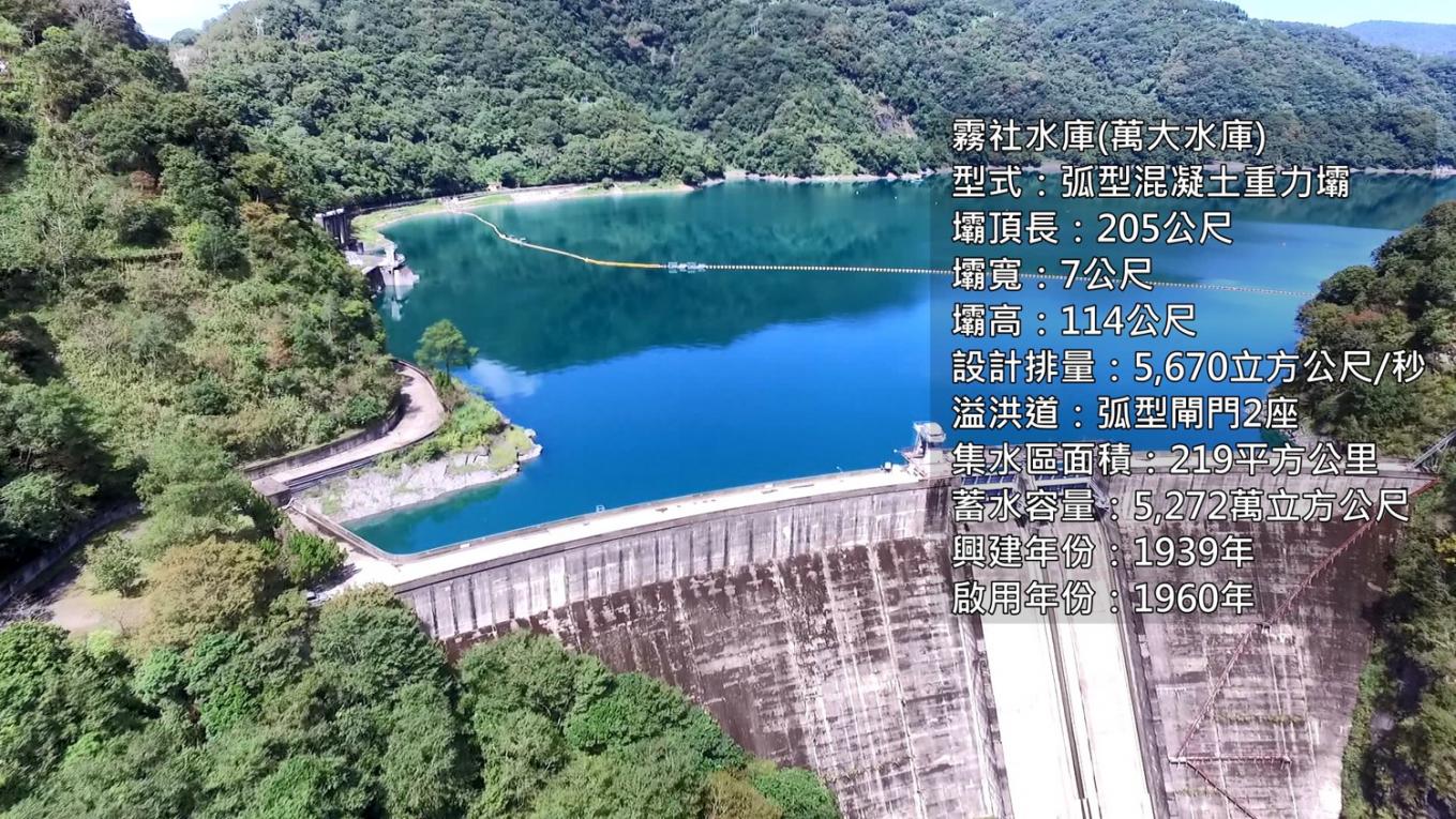 濁水溪流域霧社水庫俯瞰