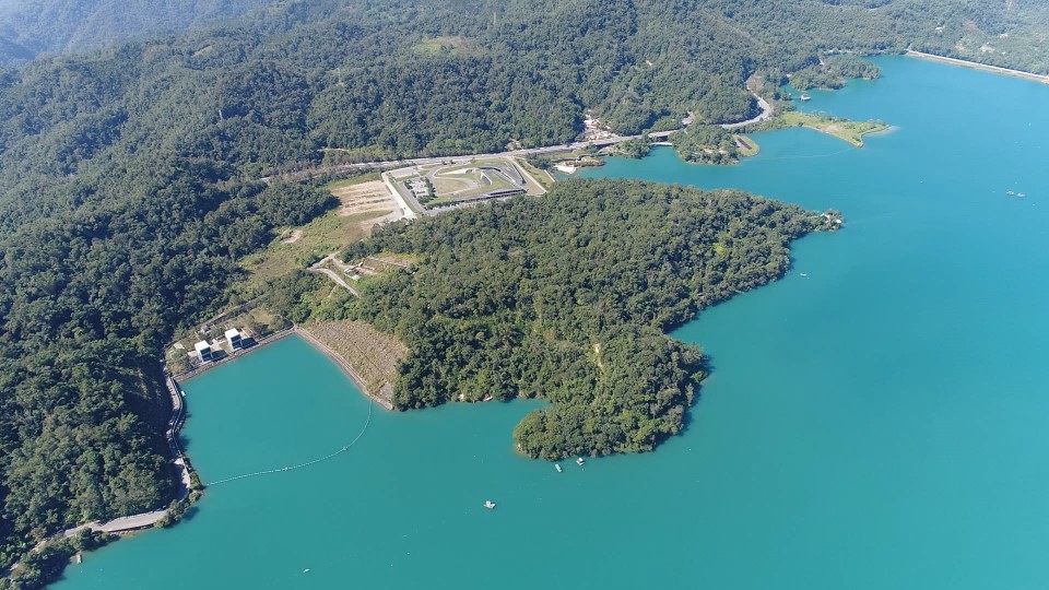 濁水溪流域明潭電廠、大觀一廠、大觀二廠進水口及明潭水庫俯瞰