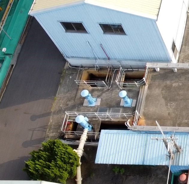 民國時代嘉義地區公共給水蘭潭淨水場淨水設備_快混池