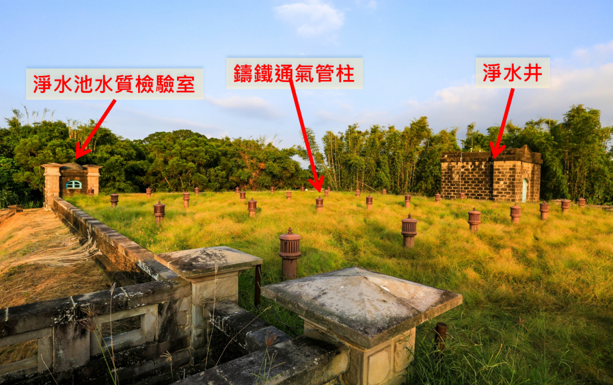 日治時代台南地區公供給水台南水道淨水池區設施