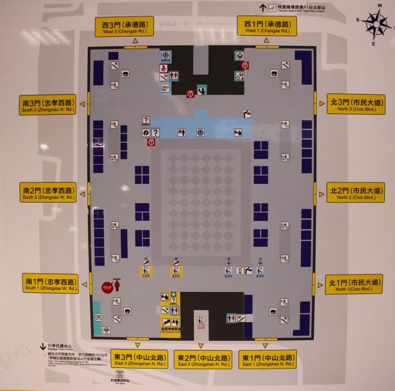 臺北市區鐵路地下化第一期工程臺北車平面圖