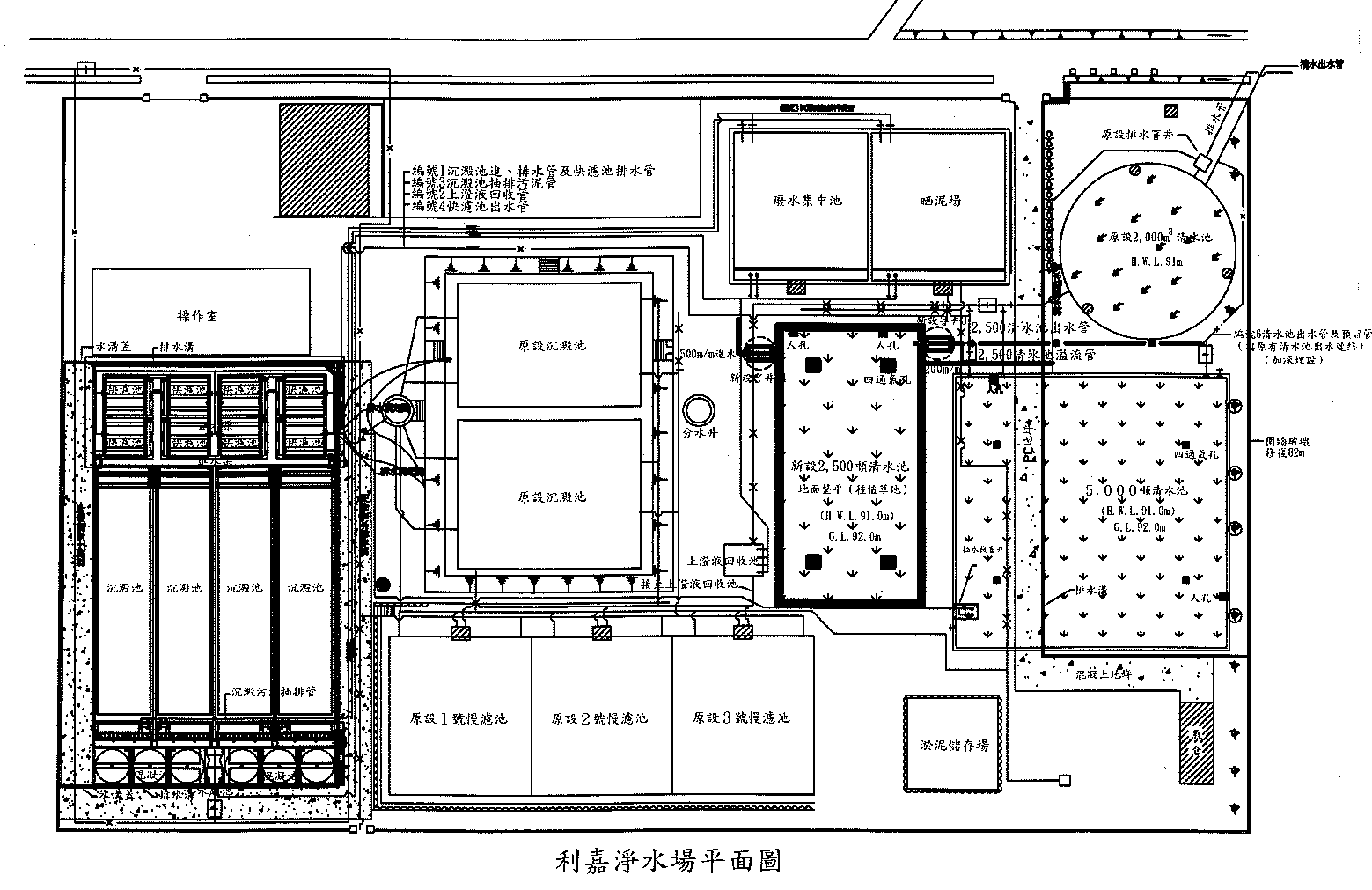 民國時期台東地區公共給水利嘉淨水場淨水設施