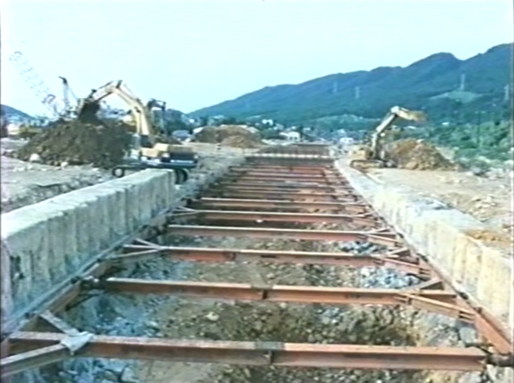 三義壹號隧道工程明挖段開挖作業