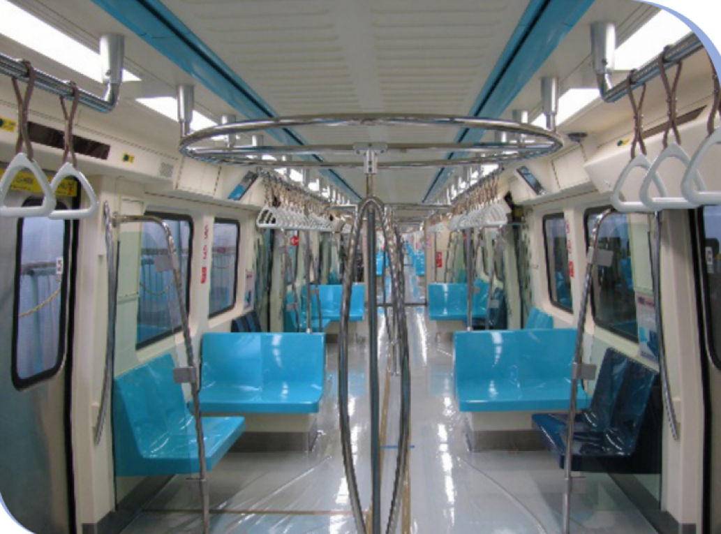 台北捷運車門區3叉式立柱及環型水平扶手(信義／松山線）