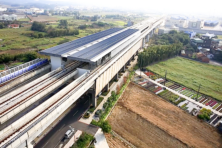 桃園機場捷運沿線車站-坑口站(A11)俯瞰