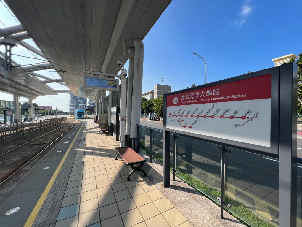 淡海輕軌藍海線沿線車站-台北海洋大學站-站體設施