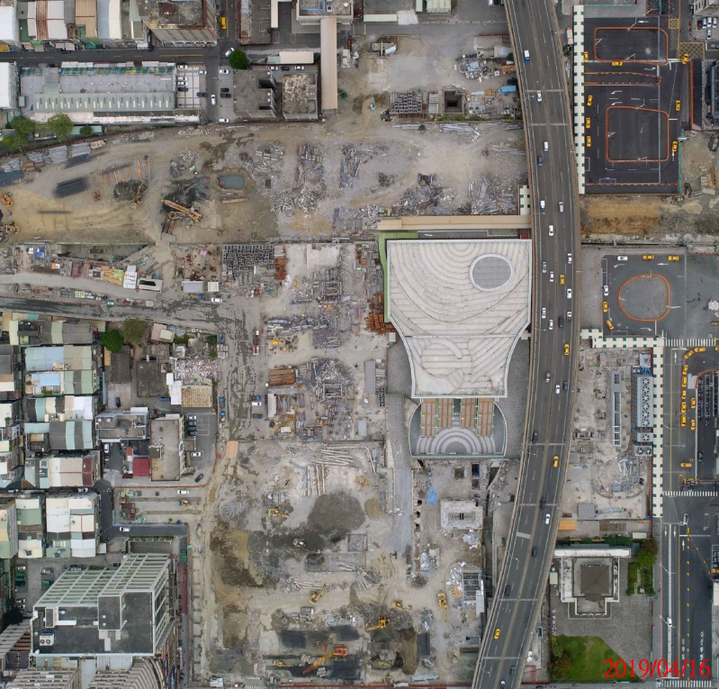 高雄市區鐵路地下化-高雄車站段地下化工程空拍照片