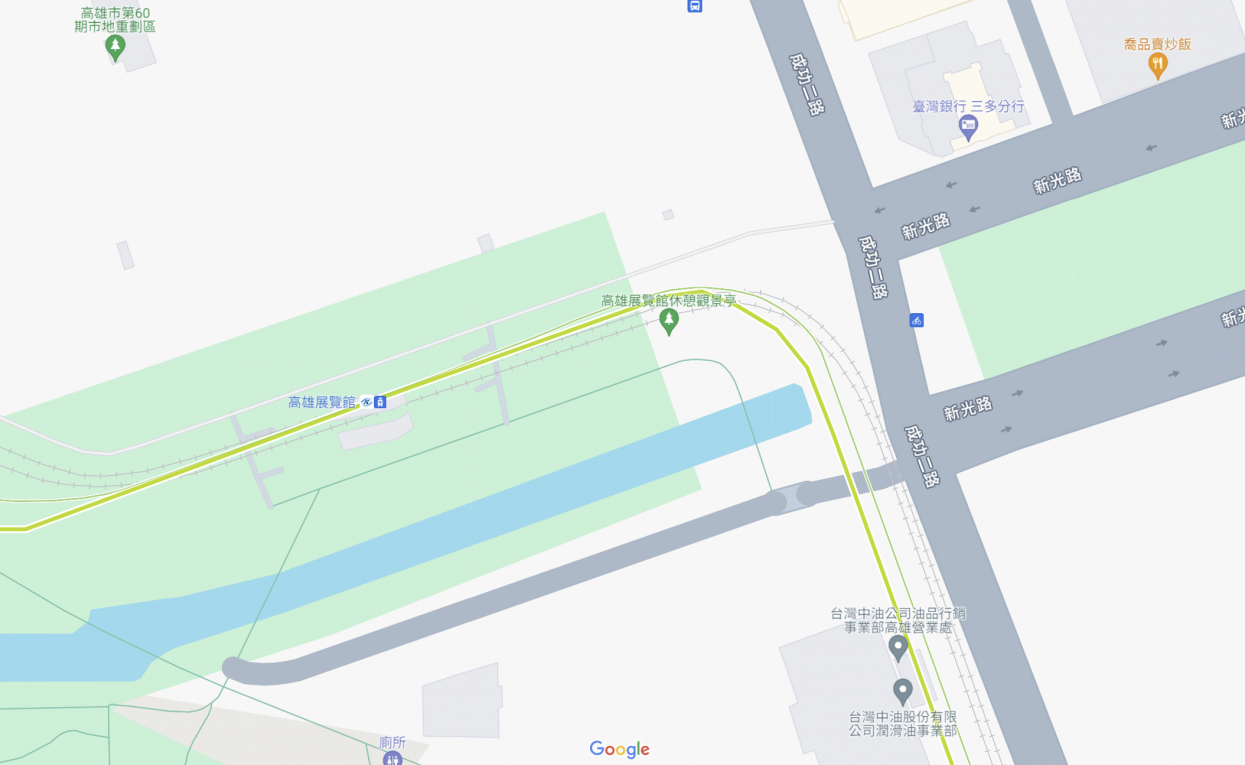 高雄環狀輕軌沿線車站介紹-高雄展覽館站(C8)位置