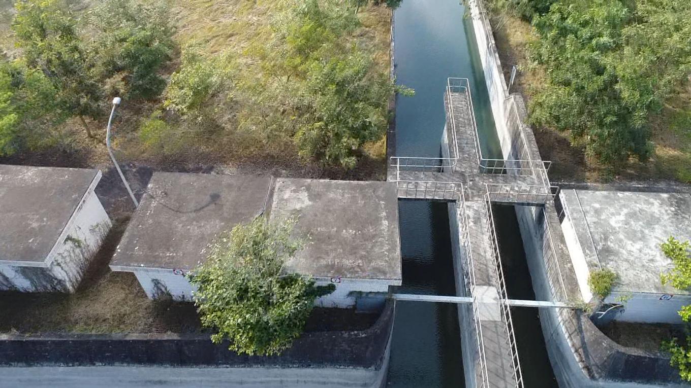 濁水溪集集攔河堰北岸沈砂池
