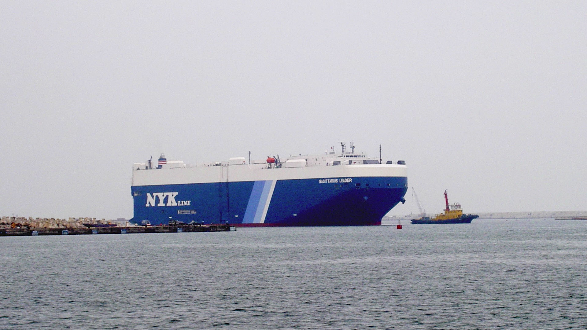 台北港汽車船於2005年5月8日首航照片