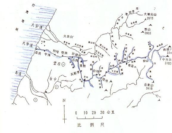 大甲溪流域地圖