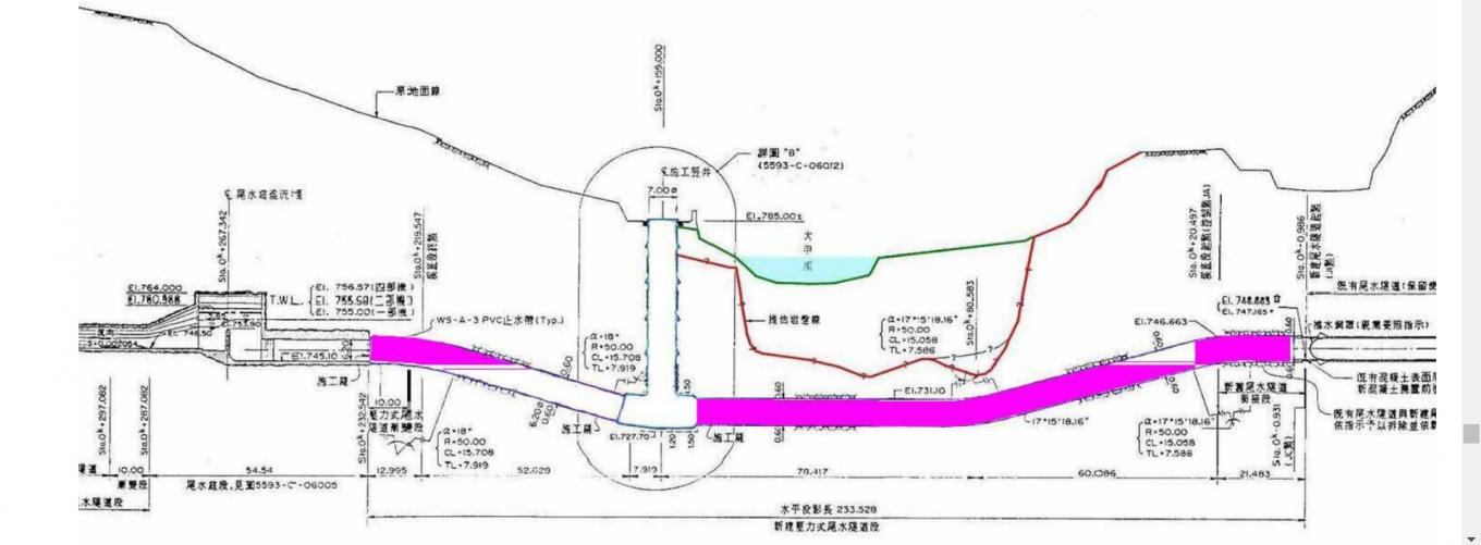 谷關尾水隧道新建工程圖