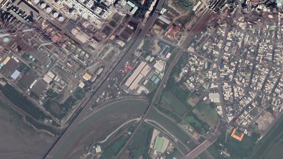 通霄火力發電廠舊廠區六部機組拆除後空拍圖