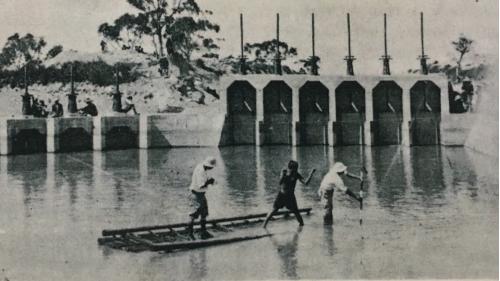 1933年，日本政府為謀台東農業發展並配合移民政策，增加糧食生產，由日本國庫撥款改建，原擬2年完工，但因1934、1935年2次颱風災害，延至1936年3月才完成。