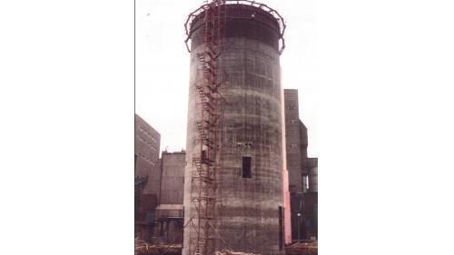 林口電廠煤倉筒殼澆製完成