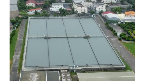 原水調節池。