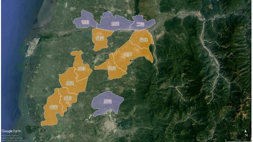 林內淨水場供水區域包括雲林南部的斗六、斗南、土庫、元長、北港、水林、林內、西螺；彰化的竹塘、溪州、二林；嘉義民雄等地區。