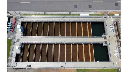 廢水沉澱池。