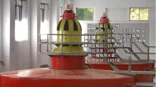均自1957年開始商轉，發電量均為10.4MW。