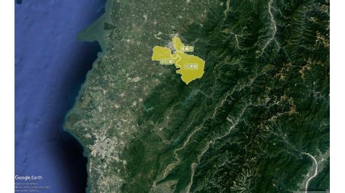 蘭潭淨水場的採重力式供水，供水區域包括嘉義市部分地區、嘉義縣水上鄉及中埔鄉部分地區。