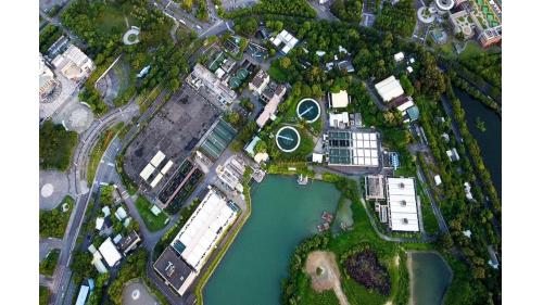 民國時代高屏地區公共給水澄清湖淨水場設施全貌。