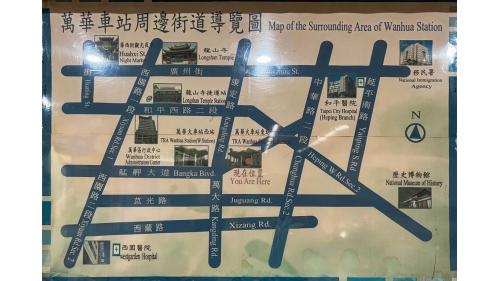 &nbsp;鐵路地下化工程第三期「萬板專案」萬華車站設周邊導覽圖