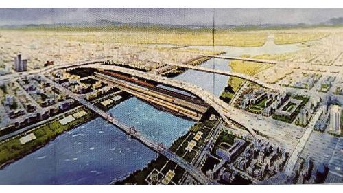 新店溪過河隧道工程，位於台北市雙園堤防與板橋市中原堤防間，沿現有鐵路下方設置長520公尺之南北雙軌隧道兩座（南隧道供高鐵使用、北隧道供台鐵使用）。南北隧道同時施工，於1993年12月16日開工，其開挖深度約為現地面下的23公尺，於地下隧道完成後配合施築與隧道共構之雙園、中原堤防，工期43個月，於1996年10月底完工。
&nbsp;