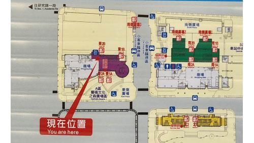 南港車站A1棟、A棟平面位置圖