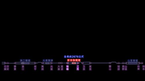 新自強隧道，位於瑞穗站至三民站之間，全長約2,676公尺，於2017年8月完工通車，是花東線鐵路電氣化工程中最艱難的部分。在歷經無數次大小隧道災變後，改用中導坑搭配複合式灌漿前進開挖。待貫通中導坑後，繼續以短台階工法進行下半斷面工程作業，開挖完成後，立即施作仰拱，閉合隧道底部。由於新自強隧道工程施作時，遭遇沉泥層地質，影響通車時程，施工期間舊自強隧道部分採用導電軌電車線系統施工，使全線電氣化如期完成單線通車。
&nbsp;