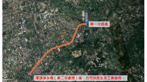玉峰堰主要為穩定山上淨水場的取水而興建，攔截自曾文溪上游溪水，由於溪水水質較不穩定，經由山上淨水場第一次處理後，需再送至潭頂淨水場進行第二次處理，方可供應民生及工業使用。
&nbsp;