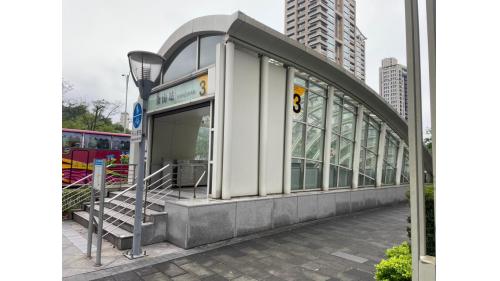 象山站為目前紅線之首站，因鄰近名勝象山而得名，為一地下二層車站，一座島式月台，共有三個出入口，站內設有「波浪型三段式電扶梯」，高度有13.38公尺，長度加上中間2公尺波浪平台，一共有28.76公尺，為台北捷運第二座有超長電扶梯的車站，與台北101/世貿站及市政府站，共同擔任信義計畫區的重要聯外捷運站。
&nbsp;