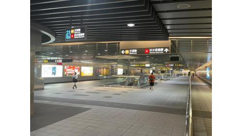 穿堂層公共區北側有一毋需付費區通道連通東、西兩端公共區。旅客購票進入付費區後，有 2 座樓梯及 5 部電扶梯可下至月台層，付費區中央設有 2部無障礙電梯，可提供行動不便者上下月台層使用。
&nbsp;