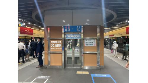 月台層主要包括信義線上、下行軌道、月台及機電設備空間。月台層公共區全長 141m，寬 11.45m（不含軌道區），月台層設置 3 座樓梯及 7 部電扶梯。
&nbsp;