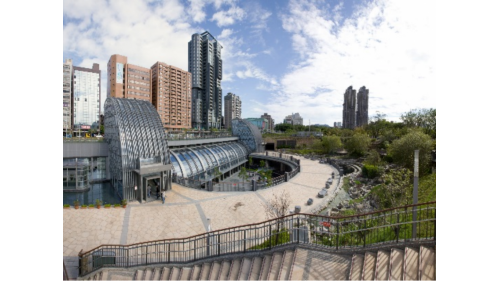 段大安森林公園站下凹庭園全景
&nbsp;