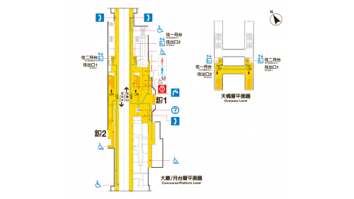關渡站車站位於關渡國小東南側，大度路巷內，大致為中央北路、大度路與立功街間地帶，地面車站，兩個側式月台，兩個出入口。本站設有半高式月台門。二樓天橋層連通一、二月台。
&nbsp;