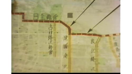 &nbsp;         建國南北路最北端的B主幹線第一標工程位置圖。