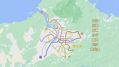 1987年修正初期路網為6線，分別為紅、綠、藍、橘、棕及環狀線，1993年5月後續6線路網逐條報核，2008年規劃新增7線，分別為安坑、三鶯、信東、社子、萬大、民汐及南北線，總計捷運系統擴增為13線，2018年規劃將南北線更改為東環段，總線路維持13線。
&nbsp;