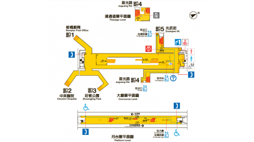 板南線新埔站位於文化路上，於2000年8月啟用。為環狀線之轉乘站，環狀線站名為新埔民生站，編號為Y17，兩線為不同站名、不同站體，需由站外轉乘。環狀線之新埔民生站，位於民生路上，於2020年1月啟用。
&nbsp;
