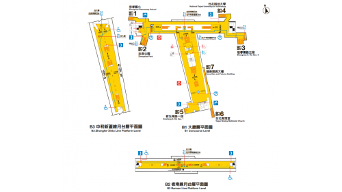 忠孝新生站位於忠孝東路與新生南路交叉口，在板南線中編號為BL14，副站名為台北科大，於1999年12月通車啟用：中和新蘆線編號為O07，於2010年11月啟用通車，為中和新蘆線之轉乘站，忠孝新生站為板南線與中和新蘆線兩線間唯一交會的車站。站體為地下三層設計，設有7處出入口，地下一樓為大廳層;地下二樓為板南線月台層，地下三樓為中和新蘆線月台層，板南線為島式月台及設有半高式月台門。
&nbsp;