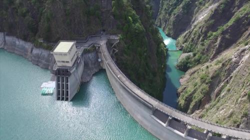 德基電廠進水口設於大壩左岸靠近壩座處，倚山而建傾斜式鋼筋混凝土建築，設欄污柵，並設寬 5 公尺， 高 8 公尺的固定輪閘門由上方之吊門機司啟閉。
&nbsp;