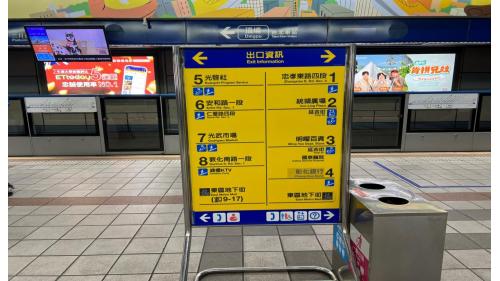 忠孝敦化站為地下二層車站，共有8處出入口，為台北捷運非轉乘站中，出口最多之車站，地下一樓為大廳層，地下二樓為月台層，設有一座島式月台，月台門採半高式設計。與忠孝復興站同為可連接東區地下街之捷運站，各出入口外亦設有周邊商圈及廣場等。
&nbsp;