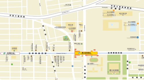 國父紀念館站編號為BL17，位於忠孝東路與光復南路口，1999年12月通車啟用，站外為繁榮的東區商圈，鄰近亦設有國父紀念館之古蹟，皆為台北市重要景點，2023年燈會也於此舉辦。國父紀念館站為地下二層車站，共設有5處出入口，地下一樓為大廳層；地下二樓為月台層，採島式月台設計，設有半高式月台門。