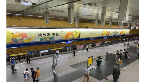 市政府站位於信義區忠孝東路五段，於1999年12月通車啟用，為地下二層車站，共有5處出入口，地下一樓為大廳層，設有人行地下道，地下二樓為月台層，為島式月台且採用半高式月台門。