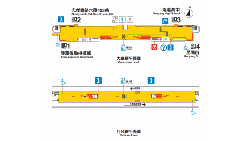 昆陽站編號為BL21，位於南港區忠孝東路六段，於2000年12月通車。昆陽站為地下二層車站，設有4處出入口，地下一樓為大廳層，地下二樓為月台層，設有一座島式月台及半高式月台門。
&nbsp;