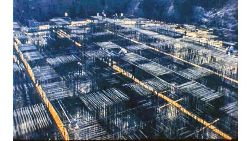 &nbsp;台北榮總為當時世界上單一建築中，最大鋼骨結構用量的醫院建築，其總面積為15,225平方公尺、高度為4.5公尺，使用7300噸鋼筋組立及38,400立方公尺的混凝土建造。