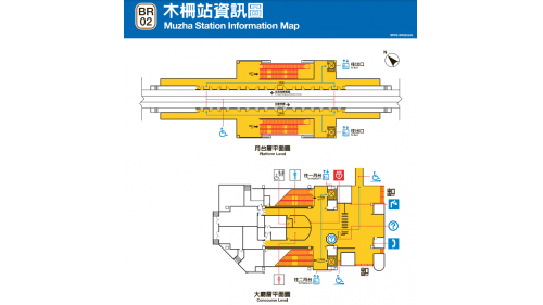 木柵站編號為BR02，車站位於木柵路與萬芳路間，於1996年3月通車啟用。木柵站體為高架三層之車站，為單一出口，一樓為大廳層，三樓為月台層，設有二座側式月台。
&nbsp;