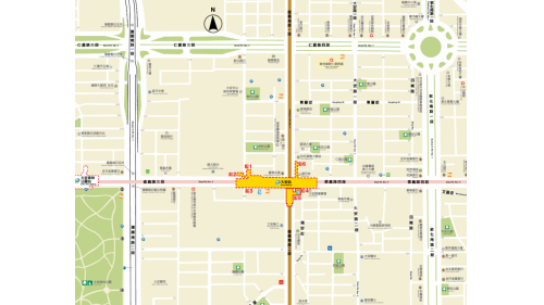 &nbsp;         大安站為淡水信義線之轉乘站，位於復興南路與信義路口，文湖線編號為BR09，1996年3月完工啟用，淡水信義線編號為R05，於2013年11月通車啟用。大安站與信義安和站之間有袋狀軌調度，在松山線通車後，於離峰時段利用袋狀軌加開大安站至北投站的淡水信義線區間列車，成為第三座常態端點站。大安站為首個與辦公大樓共構，也是首個與學校共構之車站，可由2號出口直通至師大附中，附近亦有大安高工等。